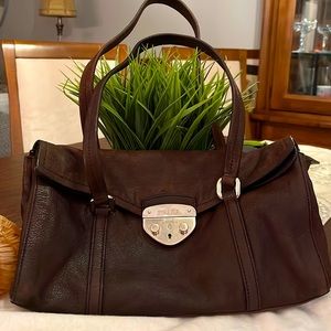 Dark Brown Vintage Prada w/ lock and key